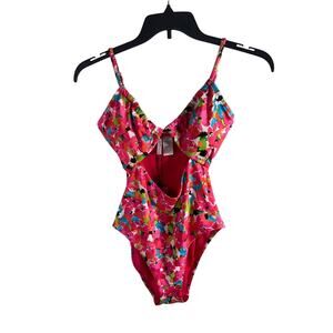 NWT Sanctuary Swim  Swimsuit S Cutout Pink Beach Vacation $125